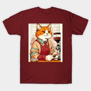 Cat barista making a coffee T-Shirt